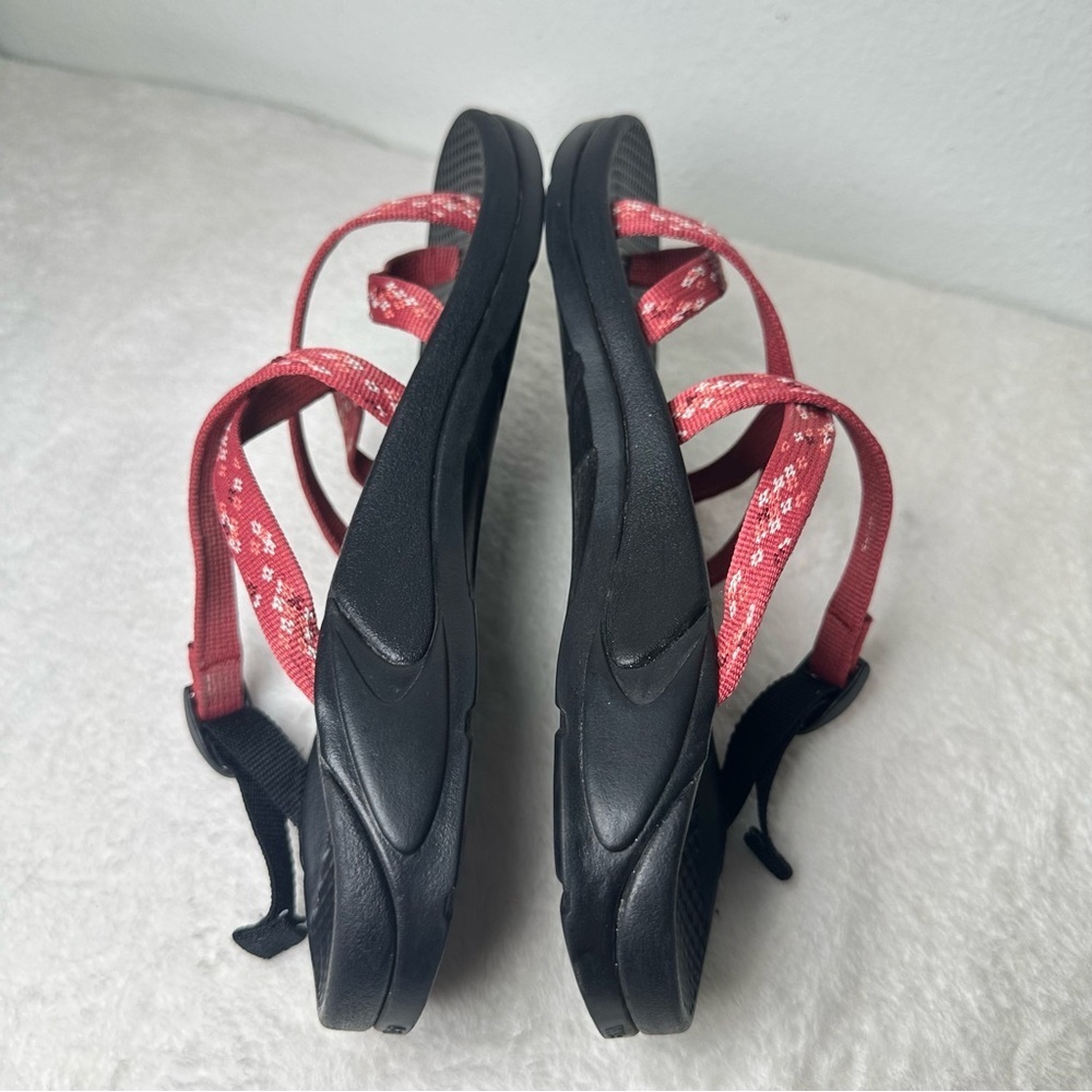 Chaco Arch Support Women's Sandals in Pink Adjustable Straps in Black Sole W9 - Picture 6 of 15